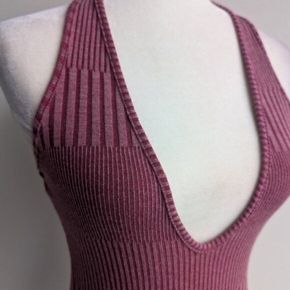 Acemi Mauve Ribbed Bodysuit - Picture 2 of 10